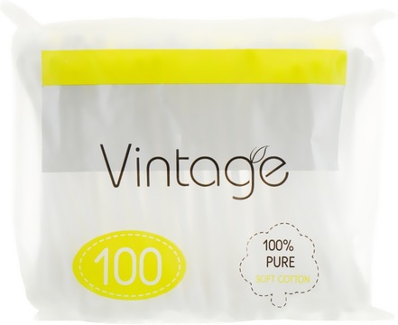  Ватні палички Vintage п/е пакет 100 шт.
