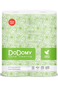  Паперові рушники DoDomy 2-шарові 2 шт.