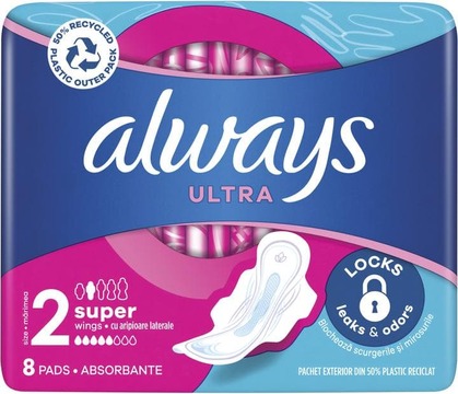  Прокладки для критичних днів Always Ultra Super Plus 8 шт. (5 капель)