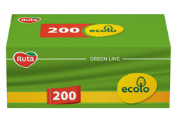 картинка Серветки косметичні Ecolo 2-шарові, 200 шт. (ECO-friendly)